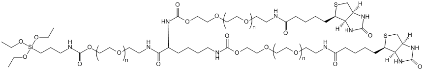 3-ArmPEG-(1Silane-2Biotin)