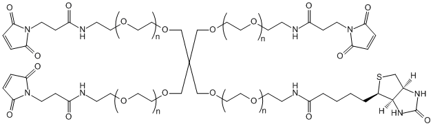 4-ArmPEG-(3Mal-1Biotin)