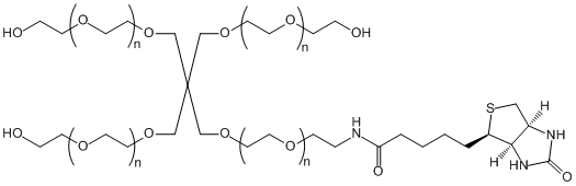 4-ArmPEG-(3OH-1Biotin)