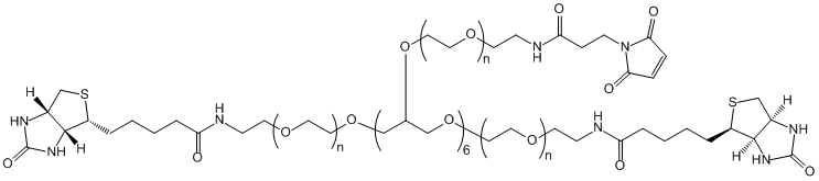 8-ArmPEG-(6Arm-Mal,2Arm-Biotin)
