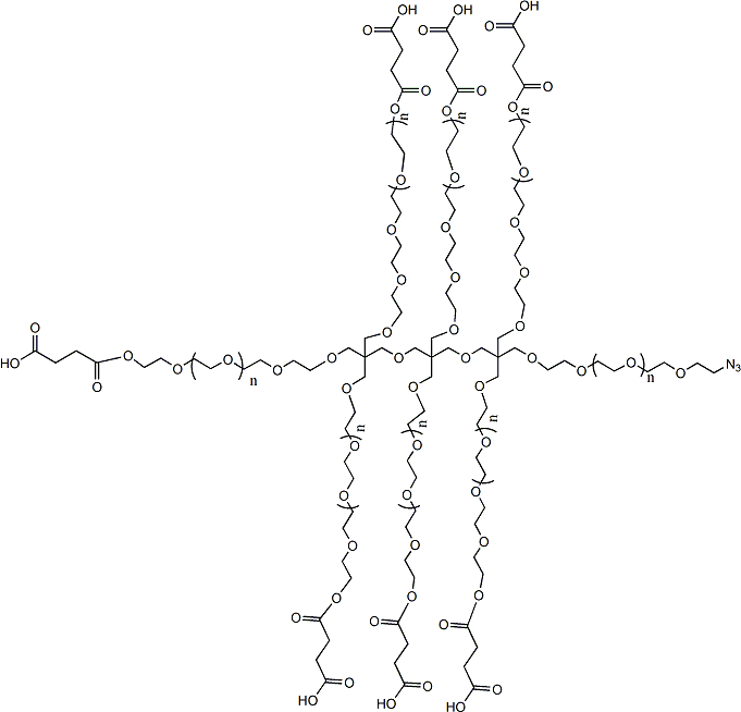 8-ArmPEG-(1Arm-N3,7Arm-carboxylic acid)