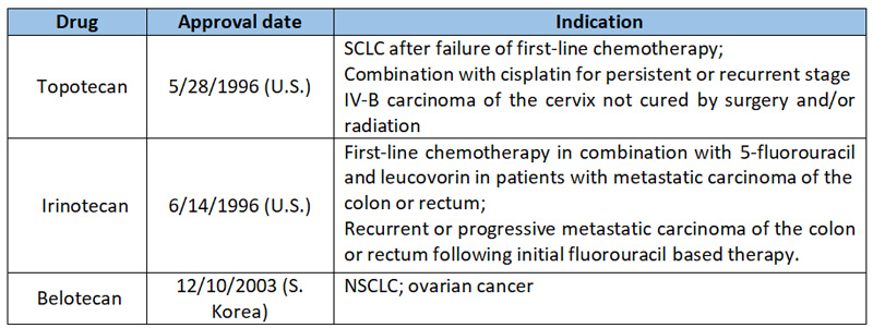 approved-camptothecin-derive-drugs